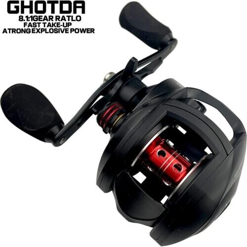 Baitcasting Reel 8.1:1 17+1BB Gear Ratio Fishing Reels Magnetic Brake System Saltwater Bait Casting Reel Fishing