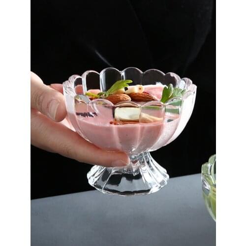 Creative cute ice cream cup fruit juice milk tea dessert cup milk shake cold ice cream glass cup salad bowl