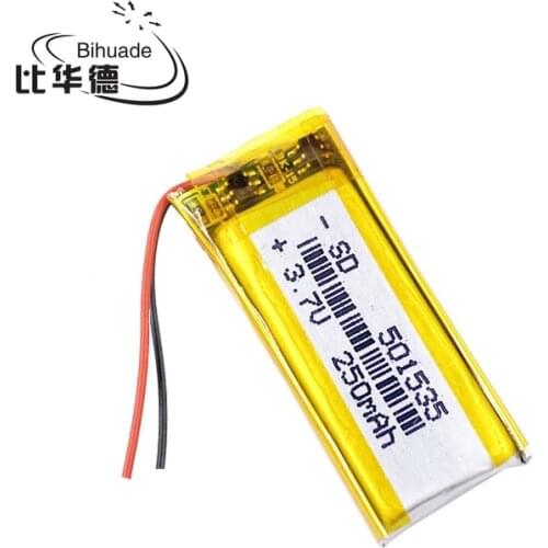 Liter energy battery 3.7V 250mAh 501535 Lithium Polymer Li-Po Rechargeable Battery For Mp3 MP4