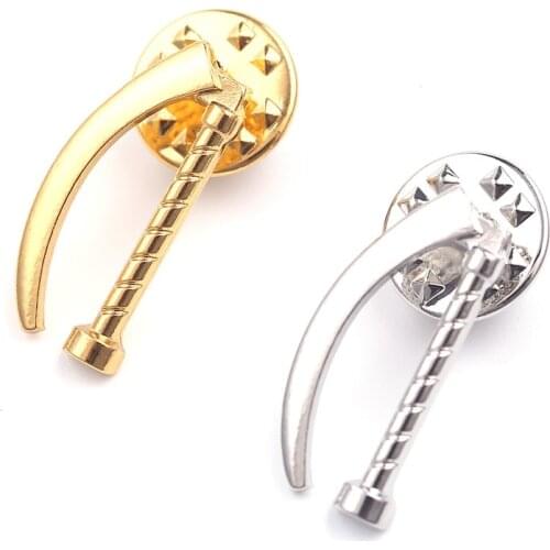 Medical Jewelry Pins Gold 2Colors Cosplay Brooches Laryngoscope Brooch Pin Gift For Doctor Nurse Graduation Students Accessories