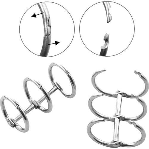 Metal Loose Leaf Book Binder Hinged Rings Album Scrapbook Clips Craft Photo Album Metal Ring Binder Stationery Office Supply