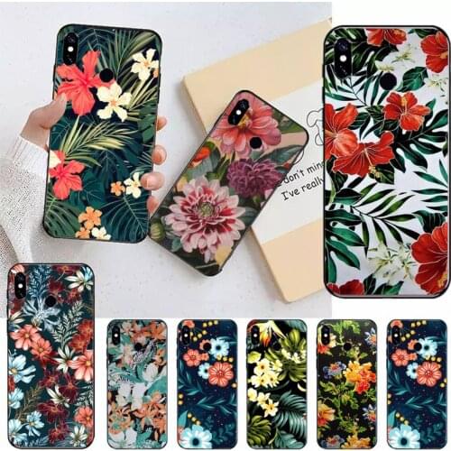 Fashion Retro Style Flowers Phone Case For Xiaomi Redmi note 7 8 9 t max3 s 10 pro lite coque funda shell cover