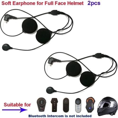 2pcs Motorcycle Interphone Accessories Soft Earphone Earpiece & MIC for FDCVB T-COMVB SC TMAX COLO T-REX Moto Helmet BT Intercom