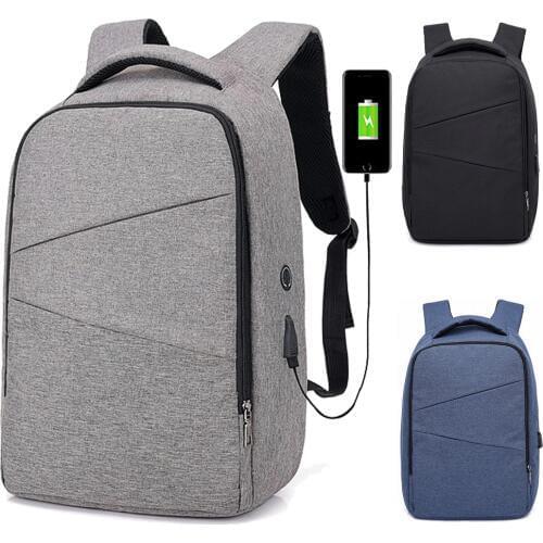 15 15.4 15.6 Inch with USB AUX Interface Nylon Notebook Laptop Backpack Bags Case for Men Women Student