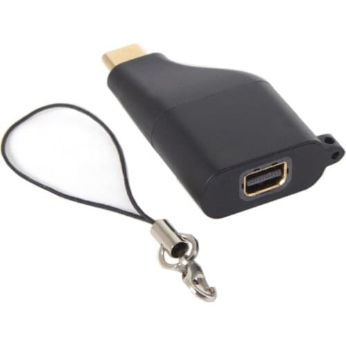 USB3.1 USB-C Type C to Mini DP Displayport Converter Adapter 4K 2K with Chain for Laptop Tablet & moblie Phone