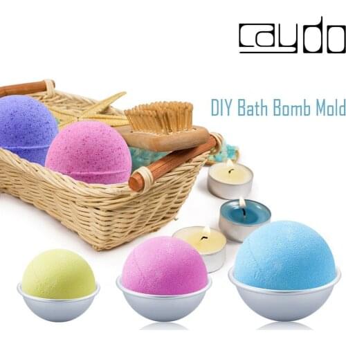 1Set Professional Aluminum Alloy 3D Bath Bomb Mold Set Crafting Metal Mould DIY Pan Washing Tools