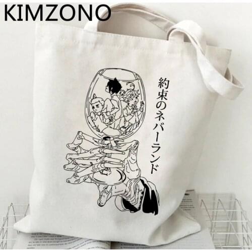 The Promised Neverland shopping bag bolsas de tela jute bag recycle bag shopper tote bag woven string jute reciclaje sacolas