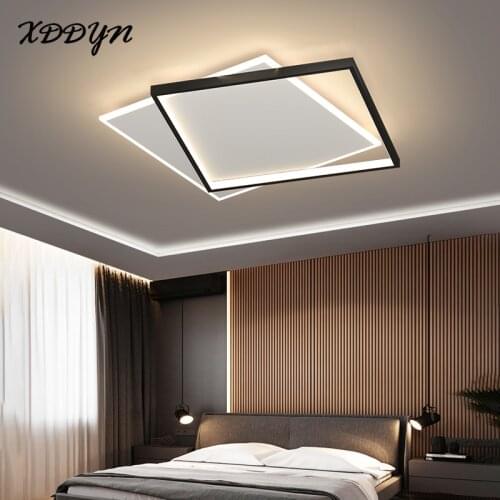 Black&Gold Modern Led Ceiling Lamp For Living room Bedroom Dining room Home Decorate Lustre Acrylic Ceiling Light Lamp Fixtures