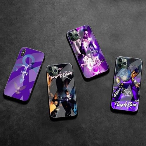 Prince Rogers Nelson Violet Hard Phone Case Tempered Glass For iPhone 12 Pro Max Mini 11 Pro XR XS MAX 8 X 7 6S 6 Plus SE 2020