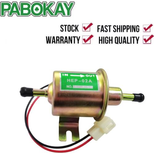 High Quality Light Weight Universal Petrol Gasoline Electric Fuel Pump HEP-02A Low Pressure 12V