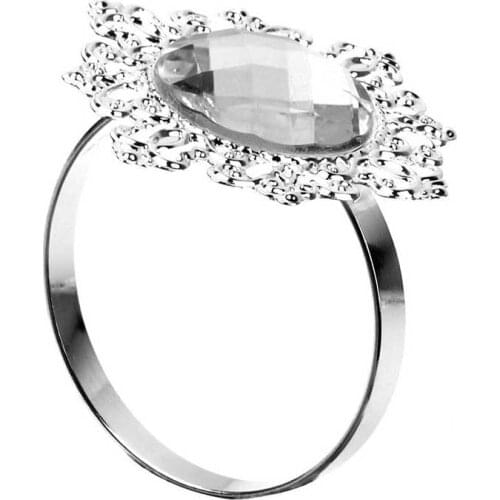 12pcs Bling Acrylic Napkin Rings Napkins Holder Wedding Party Banquet Dinner Christmas Decor Favor SDF-SHIP