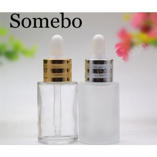 200pcs 30ml Dropper Amber Glass Aromatherapy Liquid for essential basic massage oil Pipette Bottle Refillable Bottles