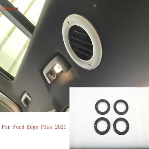 For Ford EDGE PLUS 2021 Rear Upper Air Conditioner Air Outlet Bright Ring Interior Modification Car Accessories 4pcs