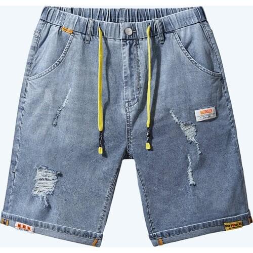 48 Plus Size 2021 Summer High Quality Mens Baggy Cargo Shorts Male Casual Short Denim Pants Fashion Mens Short Jeans Trousers