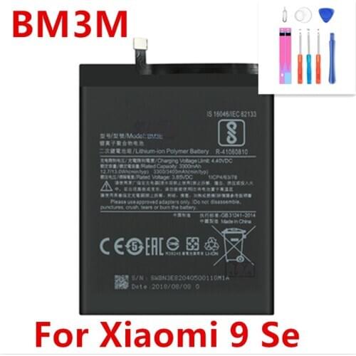 100% NEW BM3M 3070mAh battery For Xiaomi 9 Se Mi9 SE Mi 9SE BM3M High Quality Phone Replacement Batteries