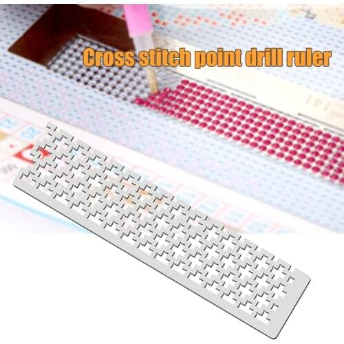 Diamond Painting Drill Cross Stitch Ruler Stainless Steel DIY Diamond Painting Tools Drawing Ruler Square Round Drill Tools New