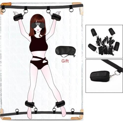Under the Bed System Bed BDSM Bondage Restraint for Couple Bondage Straps Wrist Ankle Hand Restraints