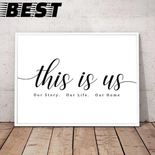 Our Story Our Life Our Home Black and White Wall Art Canvas Paintings Print Poster Pictures for Bedroom Modern Home Decor CH107