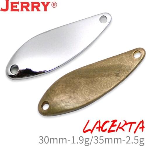 Jerry Lacerta 50pieces Unpainted Micro Spinning Fishing Blank Body Trout Lures Brass Spoons Lot Set