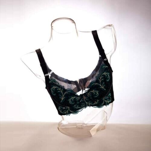 Hot Hot!! Good Quality High Level Clear Half Body Mannequin Transparent Lingerie Model On Display