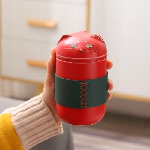 Ceramic Cup Cute Cat Mug Large Capacity Milk Coffee Mug Personality Creative Trend Couple Cups Male and Female Student Gift Cup