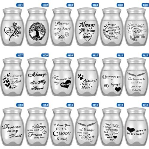 Paw Print Hold Dog/ Cat Ashes Urn Casket - "Always In My Heart" Memorial Urn Cremation Jar For Animal Ashes Keepake Jewellery