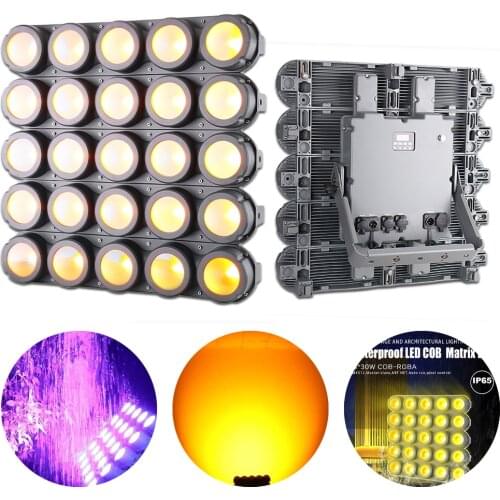 Outdoor Audience Background Stage Light Waterproof 25x30W LED RGBA 4IN1 Bar Waterproof LED Matrix Light Stage Effect Blinder