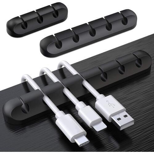 Untoom Silicone Cable Organizer Desk Cable Management Clips USB Cable Winder for Mouse Keyboard Earphone Headphone Car Office