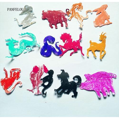 PANFELOU Chinese zodiac metal craft paper die cutting dies Scrapbooking/DIY Easter wedding Embossing mould cards