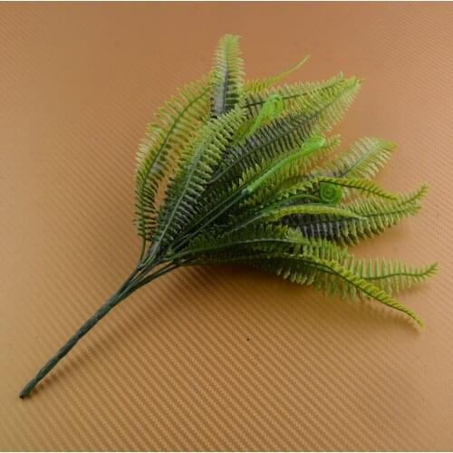 Plastic Large Artificial Boston Fern Fake Green Hanging Basket Plant Grass Decoration Without Basket