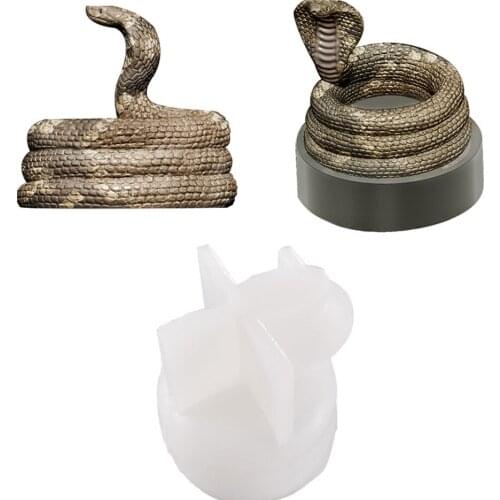 DIY Crafts Tool Epoxy Resin Mold Snake Coiling Design Candlestick Silicone Mould Chocolate cake jelly pudding silicone mold