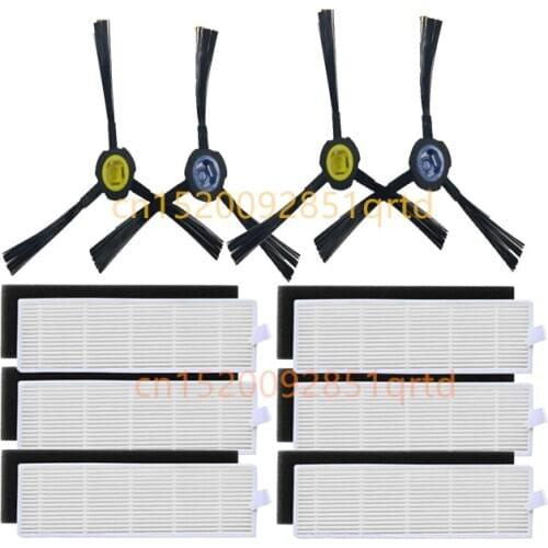 Vacuum Cleaner Hepa Filter Brush Replacement Kits for ILIFE A10s X900 Robotic Vacuum Cleaner Parts,Filters and Side Brushes