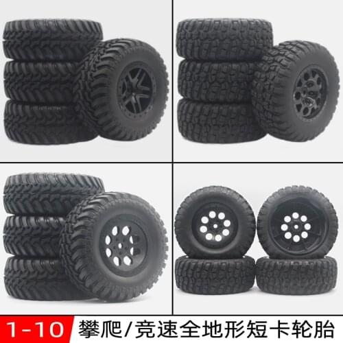 RC 1:10 Short Course Truck Tires Set Tyre Wheel Rim For HPI Remote Control Toy Car Model Toy Parts 108mm