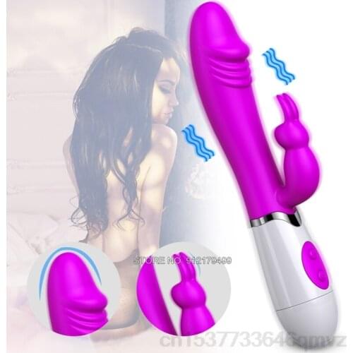 G-Spot Vibrating Clitoris Stimulation Silicone Dildo Vibrators Anal 18+Sex Toys for Adult Woman Couples Powerful Rabbit Vibrator