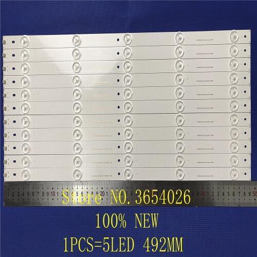 NEW 22piece/lot 492mm LED Backlight tira leds Para Hisense 5 50''Tv E257384 SVH500A24 5LED Rev06 140303