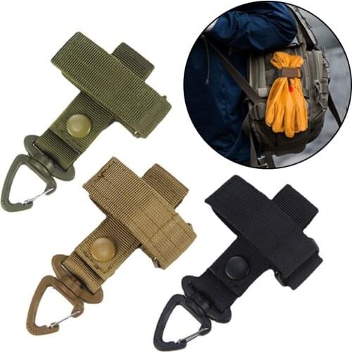 Tactical Outdoor Camping Hiking Molle Nylon Ribbon Knapsack Keychain Triangle Backpack Waist Bag Fastener Hook Buckle