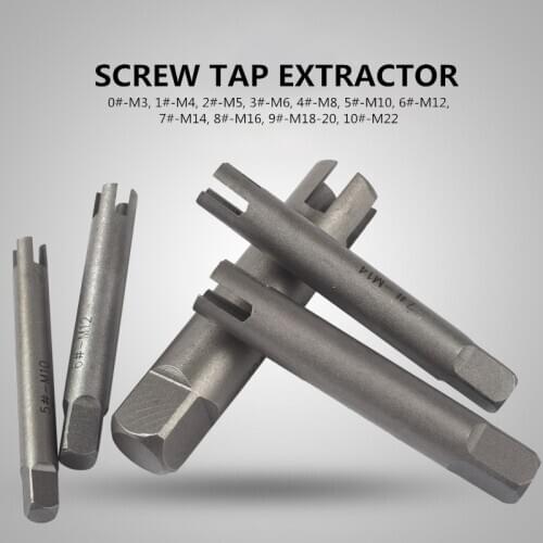 Screw Tap Extractor Steel Broken Head Taps Remover Stripped Screw Tap Extractor Set Screw Removal Tools M3-M22