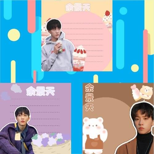 Yu Jingtian Paste Notes Star Peripheral Support Souvenir Kawaii Stationery Memo Pad Cute School Supplies Sticky Notes Memo Pad