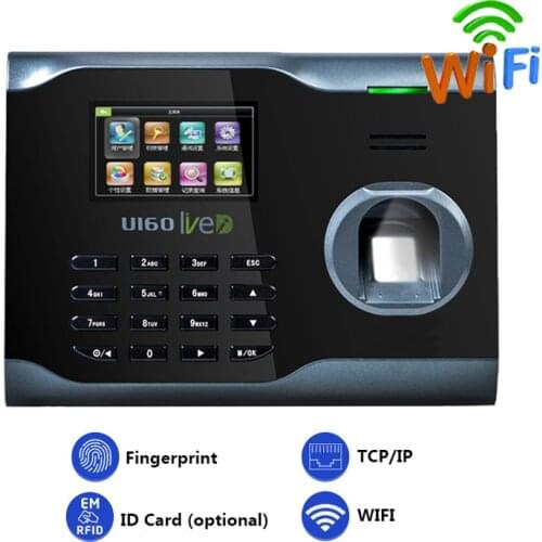 ZK U160 WIFI TCP/IP Biometric Fingerprint Recognition Time Attendance System Clock Office Recorder Employee Attendance Machine