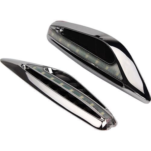 1 pair 12V 3W 46 LEDs Car Side Turn Signal Lights LED Car Side Lamps Blade Shape Car-styling Auto Accessories