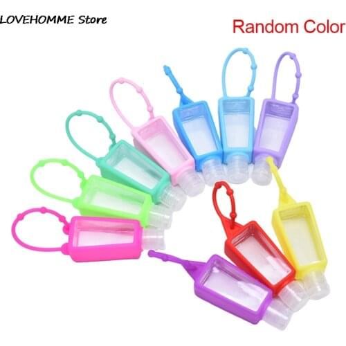 1pcs 30ML Portable Traveling Refillable Bottle Silicone Hand Sanitizer Perfume Holder Mini Cute Empty Bottle