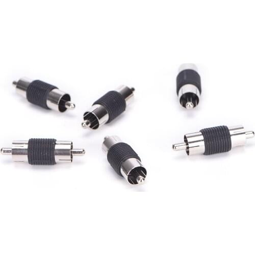10PCS/6pcs RCA Male To Male AV Audio Video Plug Jack Extension Cable Connector Monitor Adapter