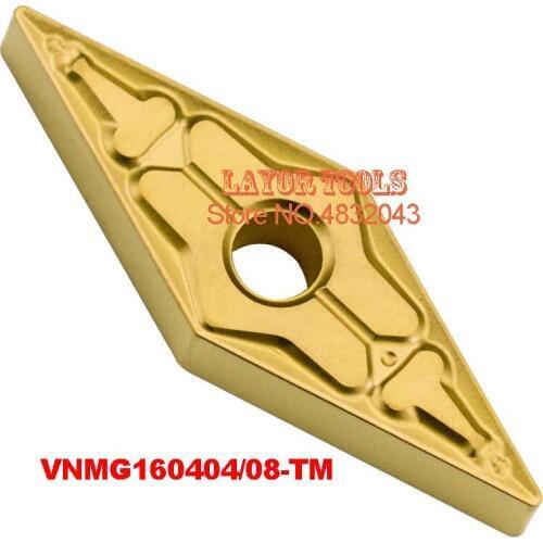 10pcs VNMG160404 TM / VNMG160408 TM carbide CNC inserts,lathe tool,apply to steel processing, insert MVJNR/MVVNN turning tool