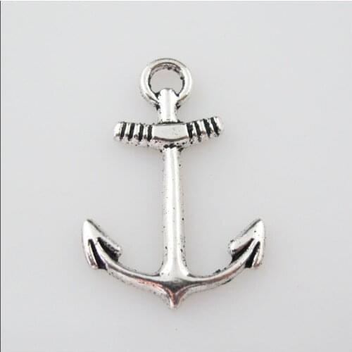 30 New Charms Tibetan Silver Anchor Pendants DIY 18x26mm