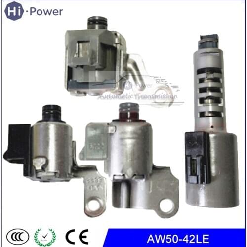 4PCS AW50-40LE AW50-40LS AW50-40 AW50-42LE transmission solenoids for Volvo 850 t5 SAAB CHEVY (AF14/ AF20/ AF22)