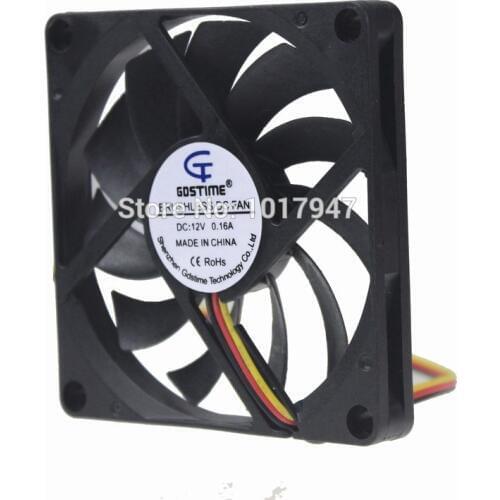 5Pcs lot 3pin 12V DC 80mm 80x10mm 8CM PC Computer CPU Cooler Cooling Fan Fans