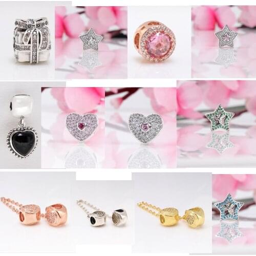 925 sterling silver love five-pointed star charm suitable for bracelets and necklaces Diy jewelry