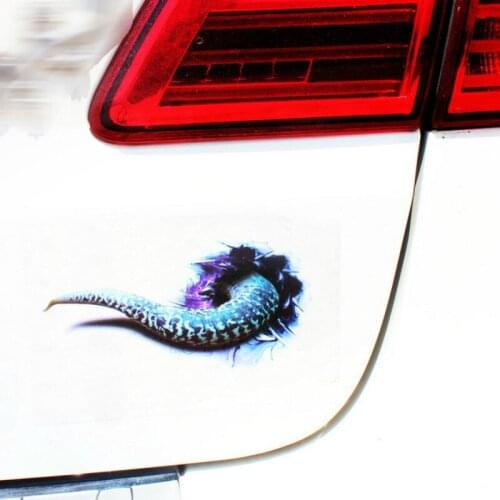 Aliauto Car Decoration 3D Terror Snake Tail Universal Sticker Decal for Mitsubishi Mirage Lancer Outlander Galant Expo Endeavor