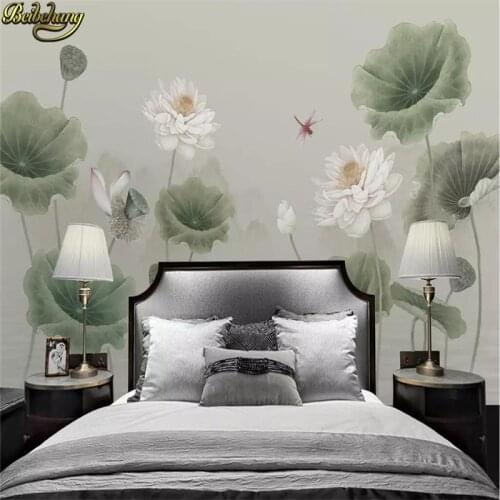 Beibehang Jade carving lotus Custom 3D wall mural wallpapers for living room beautiful new photo wall paper roll papel parede 3D