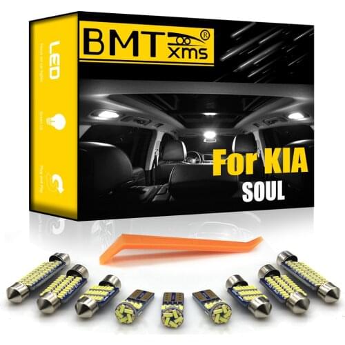 BMTxms Canbus For KIA Soul EV 2009-2019 Vehicle LED Interior Map Dome Trunk Light License Plate Lamp Kit Car Accessories